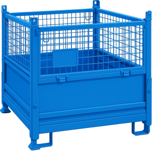 Thùng Đựng Hàng Kim Loại 800x600x640mm – Gấp Gọn, Chứa Linh Kiện Kho Sản Xuất