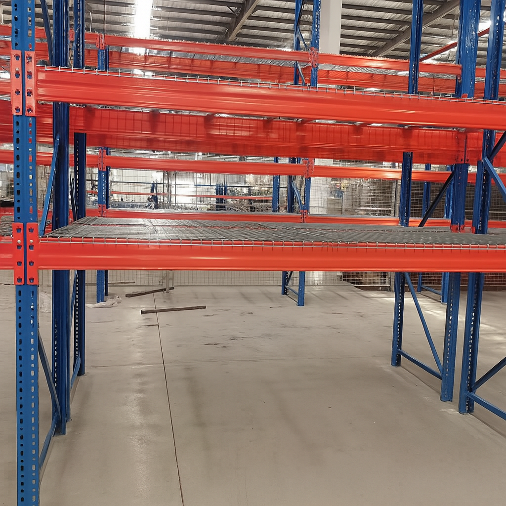 Kệ Hàng Nặng Sàn Lưới – Lưu Trữ Thoáng Khí, An Toàn Cho Kho Công Nghiệp – Tải Trọng 2000kg